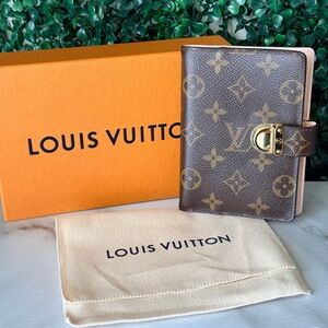 Louis Vuitton Brown Monogram & Pink Koala Agenda PM with Louis Vuitton Inserts